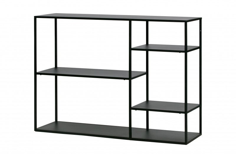 SHELF CONSOLE OFFSET BLACK METAL - CABINETS, SHELVES